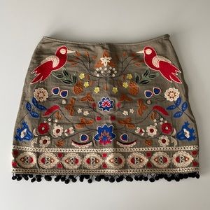 Otomi Pom Pom hem skirt